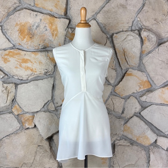 Brunello Cucunelli Monili Bead-Embellished Silk Tunic Alabaster | L - Picture 1 of 4